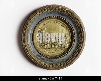 Bertrand Andrieu (1761-1822). Arrivo del re a Parigi, 6 ottobre 1789. Etain Doré, 1789 anni. Parigi, Museo Carnavalet. Medaglia, numismatica Foto Stock