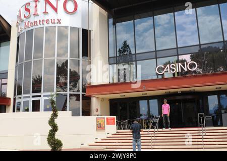 Svizzera: Il Casinò di Montreux sul Lago di Ginevra | Das Spielcasino von Montreux am Genfersee im Waadtland Foto Stock