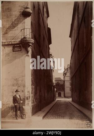 Pottier, Emmanuel Marie-Joseph Léon (n.1864-12-16-D.1921-03-11), angolo di rue cassette e rue Honoré-Chevalier, vi arrondissement, Parigi (titolo fittizio), 1902. Su carta all'albumina. Museo Carnavalet, storia di Parigi. Foto Stock