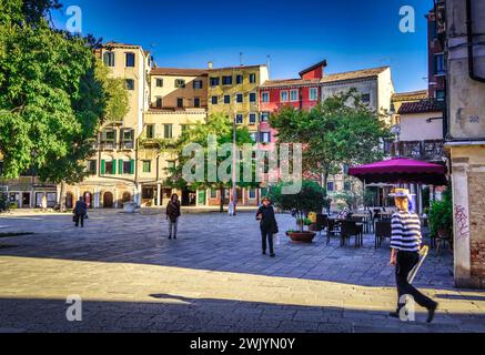 Campo di Ghetto Nuovo, Venezia, Italia Foto Stock