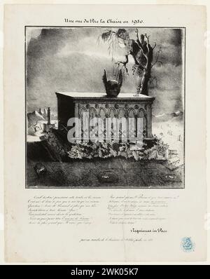 Sconosciuto, una visione di padre Lachaise nel 1930 (titolo registrato (lettera)). Case di Victor Hugo Parigi - Guernsey. Foto Stock