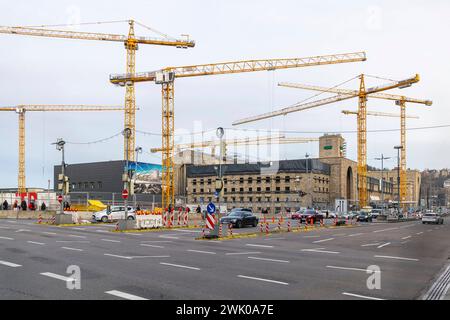 Hauptbahnhof Stuttgart, Bonatzbau. Baustelle Stuttgart 21. // 15.02.2024: Stoccarda, Baden-Württemberg, Deutschland, Europa *** stazione centrale di Stoccarda, cantiere Bonatzbau Stoccarda 21 15 02 2024 Stoccarda, Baden Württemberg, Germania, Europa Foto Stock