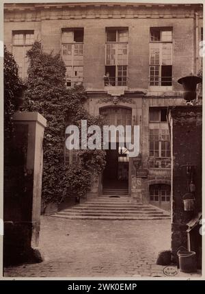 Pottier, Emmanuel Marie-Joseph Léon (n.1864-12-16-D.1921-03-11), vecchio hotel, 49 rue du Cardinal-Lemoine, 5° arrondissement, Parigi. (Titolo fittizio). Estrazione di carta per albumina. Museo Carnavalet, storia di Parigi. Foto Stock