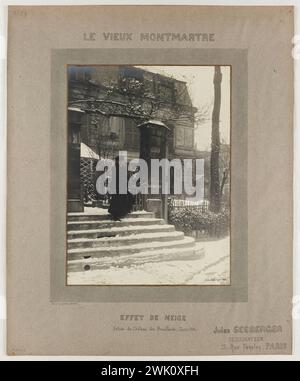 Séeberger, Jules (n.1872 - D.1932), Old Montmartre / effetto neve / ingresso al Château des Brouillards - febbraio 1904 (titolo registrato (lettera))), 1904-02. Estrazione gelatino-argento-bromuro. Museo Carnavalet, storia di Parigi. Foto Stock