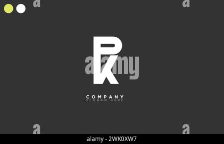 PK lettere alfabetiche iniziali logo monogramma Illustrazione Vettoriale