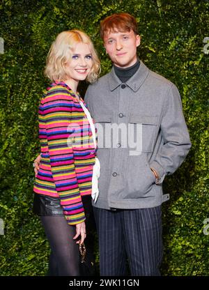 Lucy Boynton e Murdo Mitchell partecipano al Charles Finch and Chanel 2024 Pre-BAFTA Party all'Hertford Street Club di Londra. Data foto: Sabato 17 febbraio 2024. Foto Stock