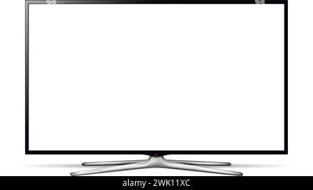 Smart tv moderna a schermo piatto Illustrazione Vettoriale