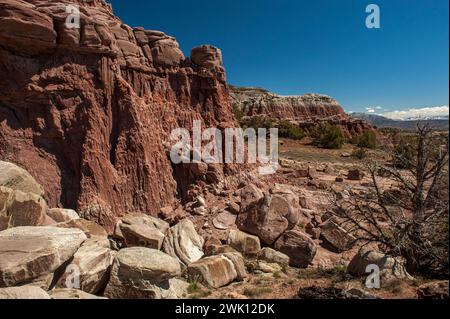 Colorate pietre fangose della formazione Wasatch a ovest di DeBeque, Colorado Foto Stock