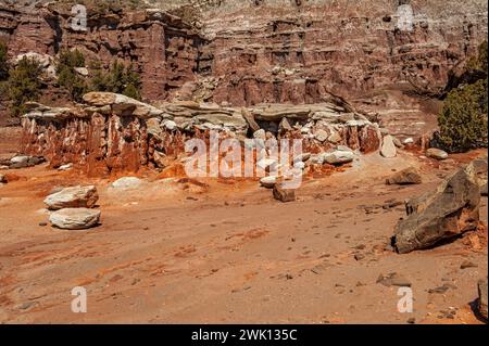 Colorate pietre fangose della formazione Wasatch a ovest di DeBeque, Colorado Foto Stock