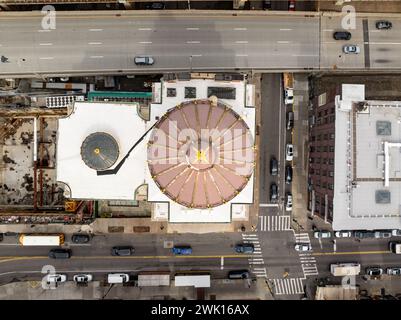 Vista aerea dell'edificio della Williamsburgh Savings Bank a Brooklyn, New York, USA. Foto Stock