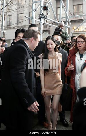 New York. 13 febbraio 2024. New York, USA, 13 febbraio 2024 - Dahyun durante la Michael Kors Collection Autunno/Inverno 2024 Runway Show a New York City. Credito: Giada Papini Rampelotto/EuropaNewswire solo per uso editoriale. Non per USO commerciale!/dpa/Alamy Live News Foto Stock