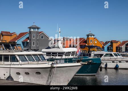 Reitdiep Marina - Reitdiephaven, a Groningen. Foto Stock