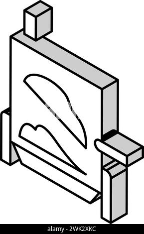 illustrazione vettoriale dell'icona isometrica del sistema evaporatore Illustrazione Vettoriale