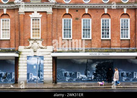 Chiuso il negozio House of Fraser a Chichester. Foto Stock