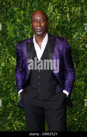 Londra, Regno Unito. Sabato 17 febbraio 2024. Ozwald Boateng partecipa al Charles Finch and Chanel 2024 Pre-BAFTA Party, all'Hertford Street Club di Londra. Il credito fotografico dovrebbe essere: Matt Crossick/Empics/Alamy Live News Foto Stock