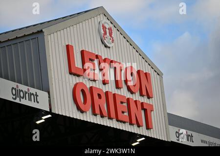 Londra, Regno Unito. 18 febbraio 2024. Leyton Orient, Brisbane Road durante Tottenham Hotspur Women contro Aston Villa nella WSL a Brisbane Road, Gaughan Group Stadium il 18 febbraio 2024, Londra Regno Unito Credit: VIC Christod/Alamy Live News Foto Stock