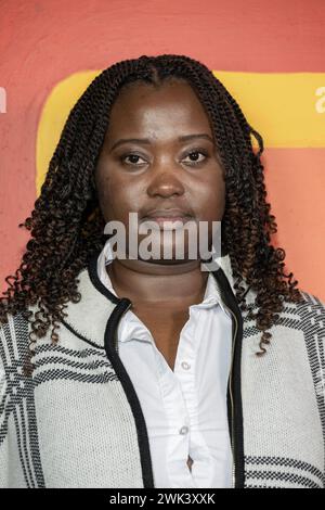 Burbank, Stati Uniti. 17 febbraio 2024. L'attrice Elizabeth Kyokwijuka partecipa alla grande apertura dello spettacolo "Lovers and Other Strangers" al Taylor Studio, Los Angeles, CA, 17 febbraio 2024 Credit: Eugene Powers/Alamy Live News Foto Stock