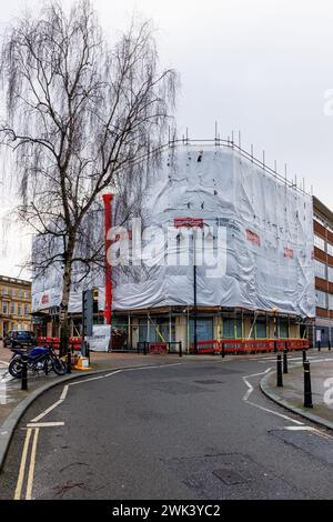 Ristrutturazione del centro città di Trowbridge come parte dell'investimento del governo nel Future High Streets Fund, Trowbridge, Wiltshire, Inghilterra, Regno Unito Foto Stock