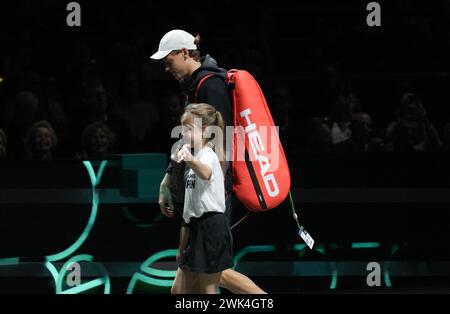 Rotterdam, Paesi Bassi. 18 febbraio 2024. Jannik Sinner di Italia finale durante l'ABN AMRO Open 2024, ATP 500 torneo di tennis il 16 febbraio 2024 a Rotterdam, Paesi Bassi. Foto di Laurent Lairys/ABACAPRESS.COM credito: Abaca Press/Alamy Live News Foto Stock