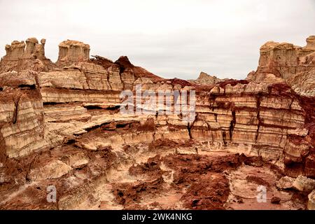 Deserto di sale nella depressione Danakil Foto Stock