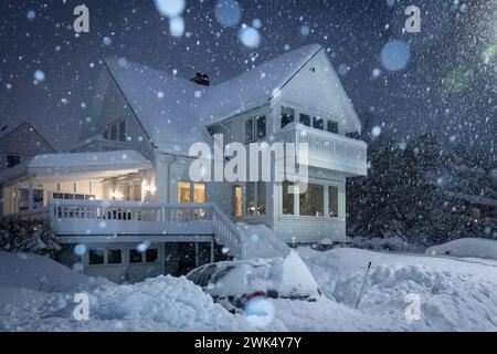 Horten, Norvegia, 18 febbraio 2024. Una casa invernale nel paese delle meraviglie in Norvegia. Crediti: Frode Arnesen/Alamy Live News Foto Stock