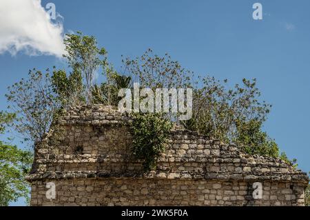 Sito archeologico EK Balam Maya, Yucatan, Messico Foto Stock