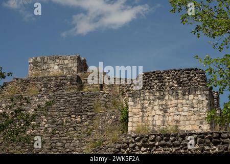 Sito archeologico EK Balam Maya, Yucatan, Messico Foto Stock