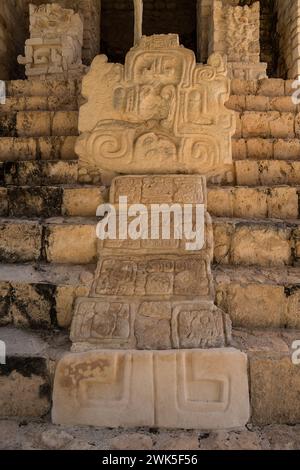 Sito archeologico EK Balam Maya, Yucatan, Messico Foto Stock