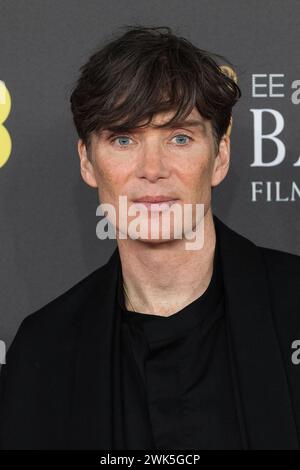 Londra, Regno Unito. 18 febbraio 2024. LONDRA, REGNO UNITO - 18 FEBBRAIO 2024: Cillian Murphy partecipa alla cerimonia EE BAFTA Film Awards alla Royal Festival Hall di Londra, Regno Unito, il 18 febbraio 2024. (Foto di Wiktor Szymanowicz/NurPhoto) credito: NurPhoto SRL/Alamy Live News Foto Stock