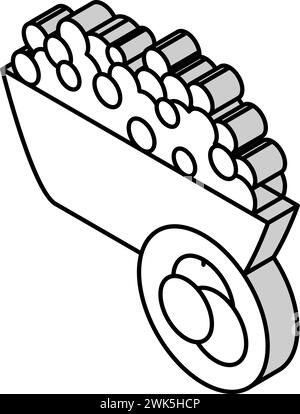 illustrazione vettoriale dell'icona isometrica som groat Illustrazione Vettoriale