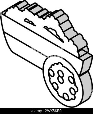 illustrazione vettoriale dell'icona isometrica del groat di quinoa Illustrazione Vettoriale