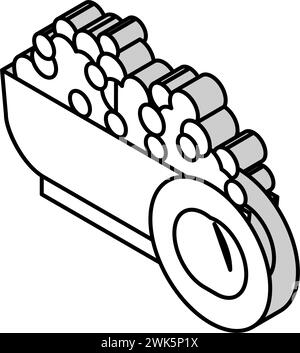 illustrazione vettoriale dell'icona isometrica della gola di pisello Illustrazione Vettoriale