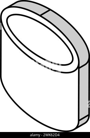 illustrazione vettoriale con icone isometriche per anelli a pozzetto in calcestruzzo Illustrazione Vettoriale