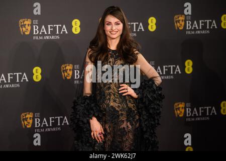 Londra, Regno Unito. Domenica 18 febbraio 2024. Sophie Ellis-Bextor partecipa ai BAFTA Film Awards 2024, alla Royal Festival Hall, Southbank Centre, Londra. Il credito fotografico dovrebbe essere: Matt Crossick/Alamy Live News Foto Stock