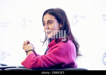 Monaco, Germania. 16 febbraio 2024. Nathalie Tocci, Direttore dell'Instituto affari internazionali, modera una tavola rotonda su “sicurezza e letteratura”, durante la 60a Conferenza sulla sicurezza di Monaco presso l'Hotel Bayerischer Hof, 16 febbraio 2024 a Monaco, Germania. Credito: David Hecker/Munich Security Summit/Alamy Live News Foto Stock