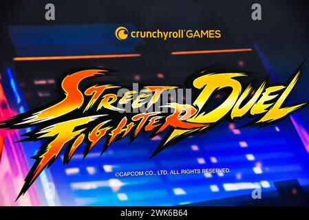 Street Fighter Duel di Crunchyroll Games e Capcom Foto Stock