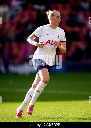 Eveliina Summanen del Tottenham Hotspur durante la partita di Barclays Women's Super League al Gaughan Group Stadium di Londra. Data foto: Domenica 18 febbraio 2024. Foto Stock