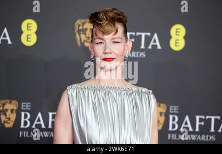 Londra, Regno Unito. 18 febbraio 2024. Sandra Huller partecipa agli EE BAFTA Film Awards 2024 alla Royal Festival Hall di Londra. (Foto di Fred Duval/SOPA Images/Sipa USA) credito: SIPA USA/Alamy Live News Foto Stock