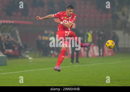 Monza, Italie. 18 febbraio 2024. Dany Mota (AC Monza) durante la partita di campionato italiano di serie A tra AC Monza e AC Milan il 18 febbraio 2024 all'U-Power Stadium di Monza, Italia - Photo Morgese-Rossini/DPPI Credit: DPPI Media/Alamy Live News Foto Stock