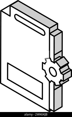 verifica dei processi operativi e dei sistemi di controllo interno illustrazione isometrica del vettore delle icone Illustrazione Vettoriale