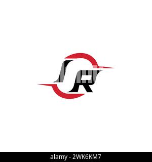 Logo iniziale IR concetto elegante e accattivante per esport o gaming come ispirazione Illustrazione Vettoriale