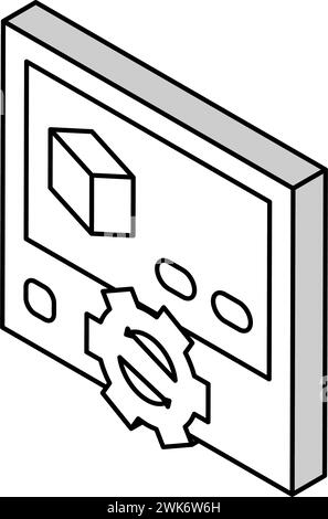 impostazione dell'illustrazione vettoriale dell'icona isometrica ugc Illustrazione Vettoriale