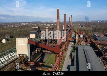 Veduta aerea dell'ex cokeria Zollverein di Essen, 18/03/2020 Foto Stock