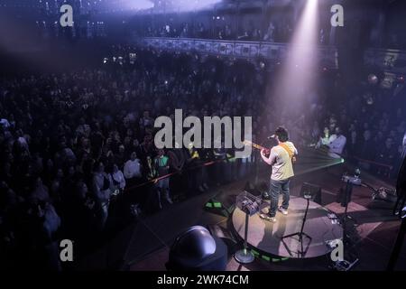 El Kanka si esibisce a la Paloma, Barcellona, 15 febbraio 2024. Fotografo: ALE Espaliat Foto Stock