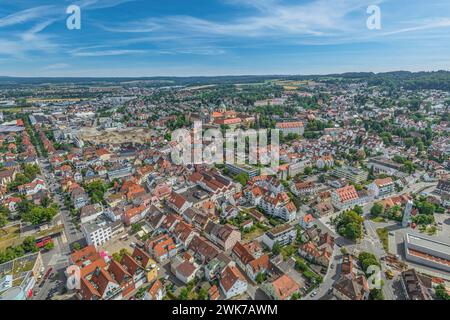 Veduta della città universitaria di Weingarten vicino a Ravensburg, nell'alta Svevia Foto Stock