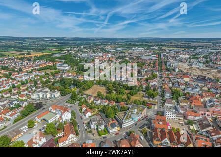 Veduta della città universitaria di Weingarten vicino a Ravensburg, nell'alta Svevia Foto Stock