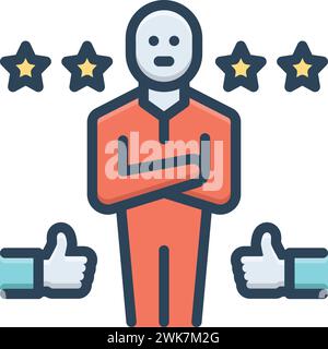 Icona per reputazione, preminenza Illustrazione Vettoriale