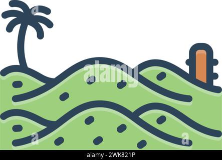 Icona per sabbia, sabbia Illustrazione Vettoriale