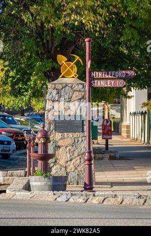 Beechworth, Australia, aprile 2018, Beechworth Town Memorial nella città rurale di Beechworth, Victoria, Australia Foto Stock