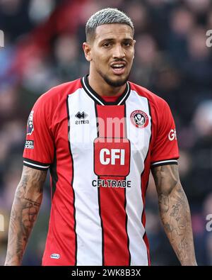 Sheffield, Regno Unito. 18 febbraio 2024. Vinicius Souza dello Sheffield United durante la partita di Premier League Sheffield United contro Brighton e Hove Albion a Bramall Lane, Sheffield, Regno Unito, 18 febbraio 2024 (foto di Mark Cosgrove/News Images) a Sheffield, Regno Unito, il 18 febbraio 2024. (Foto di Mark Cosgrove/News Images/Sipa USA) credito: SIPA USA/Alamy Live News Foto Stock